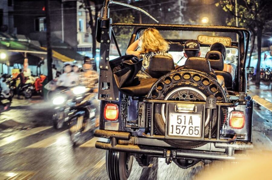 Private Jeep Tour Saigon by Night & Cruise Dinner with Music - Seeing Ho Chi Minh City’s monuments after dark