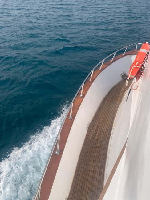 Protaras: 80s and 90s Sunset Cruise with Cypriot Dinner & DJ - The Green Bay swimming stop