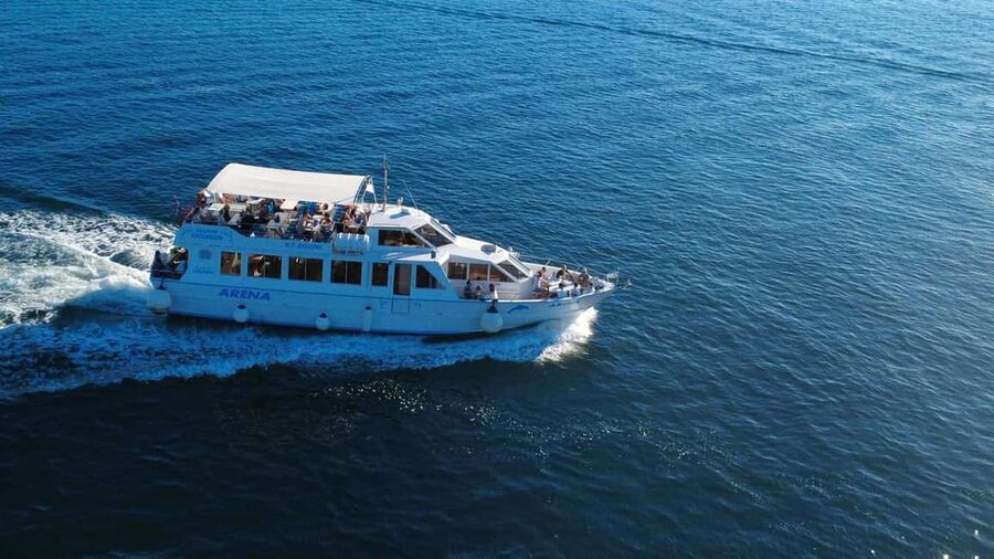 Pula: Brijuni Dolphins Sunset Cruise with Dinner and Drinks - The dolphin search near Brijuni