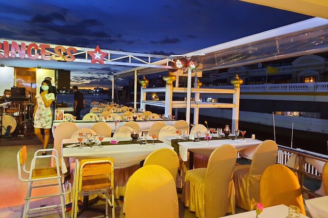 River Star Princess Dinner Cruise: Bangkok Chao Phraya River - King Taksin Bridge and the wider Bangkok skyline