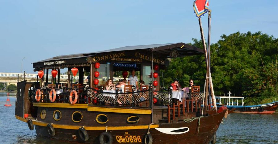 Romantic Sunset Dinner Cruise in Hoi An - Boarding at Cinnamon Cruises pier near Moonlight Bridge