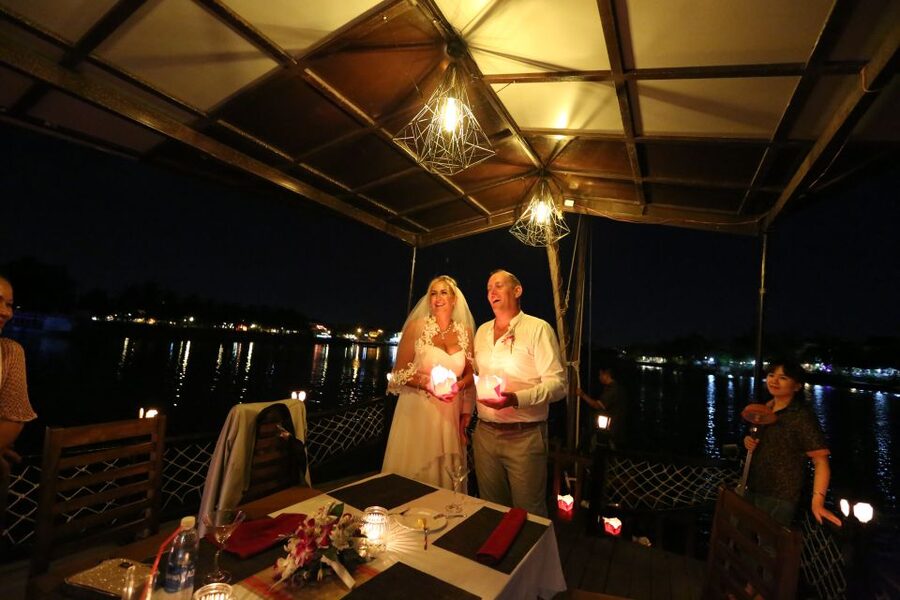 Romantic Sunset Dinner Cruise in Hoi An - Seafood dinner served on the boat