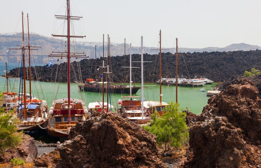Santorini Caldera: Sunset Cruise with Dinner - Thirasia, the quieter side of the caldera