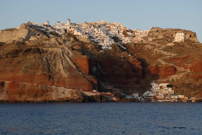Santorini Caldera Sunset Sailing Cruise with Dinner and Wine - The boat, group size, and onboard atmosphere