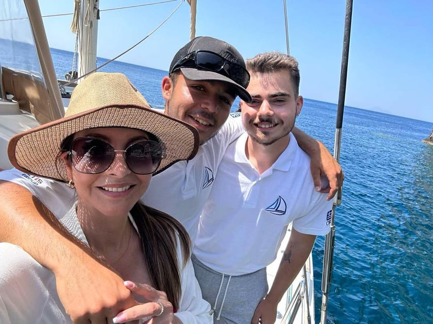 Santorini: Luxury Sunset Cruise with Dinner, BBQ, and Drinks - Food, crew, and comfort on board