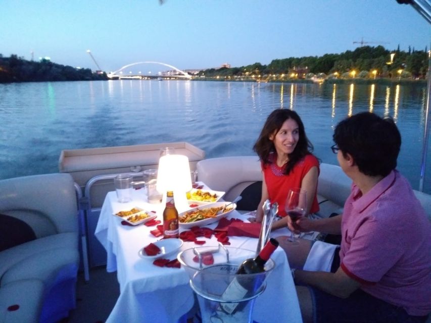 Seville: Private Boat Tour with Paella Lunch and Drinks - Paella, starters, dessert, and two drinks
