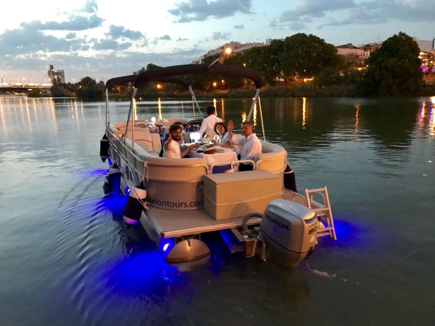 Seville: Private Boat Tour with Paella Lunch and Drinks - Cancellation, languages, and group details