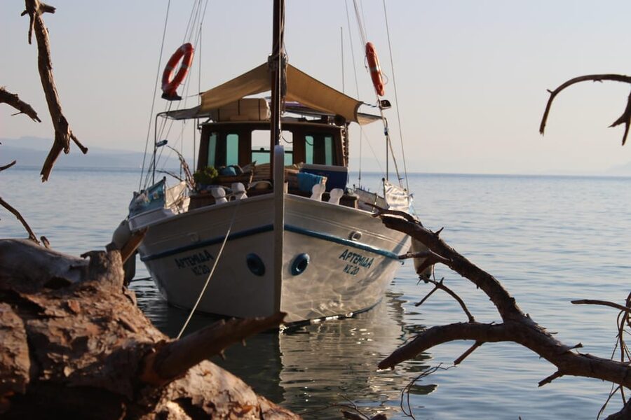 Skiathos: Boat Cruise with Dinner & Sunset Viewing - Caves, Castro, and Skiathos Castle from the water