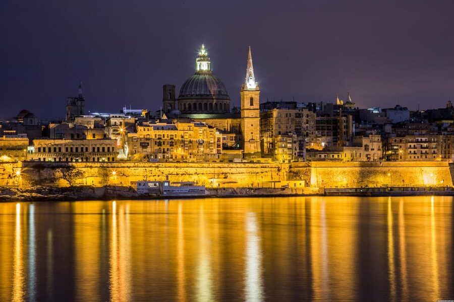 Sliema: Fireworks Festival Cruise with Dinner and Transfers - Seeing Valletta Grand Harbour from the water