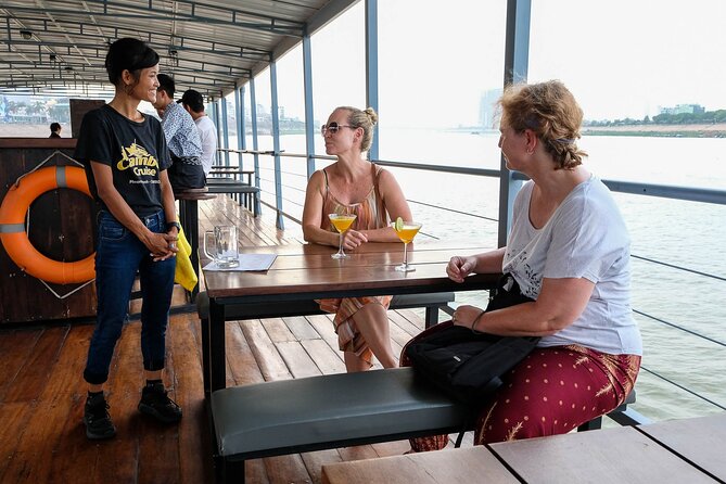 Sunset & Evening Dinner Cruise With One Way Free Pick Up - At the Tonle Sap, Mekong, and Bassac junction