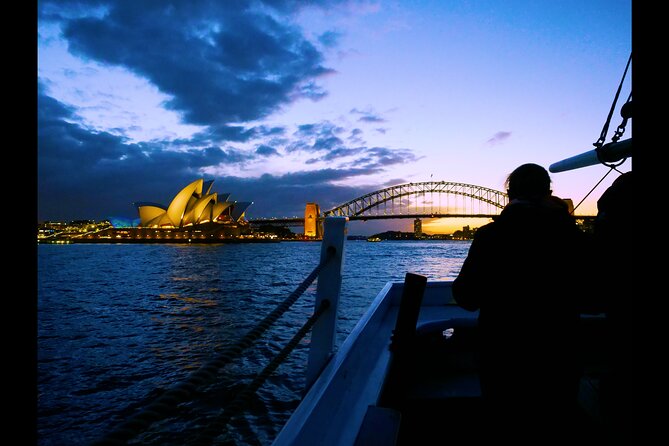 Sydney Harbour Tall Ship Twilight Dinner Cruise - Sydney Harbour Bridge and Opera House from the water