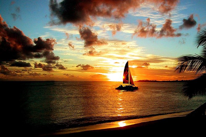 Tango Caribbean Dinner Cruise - Sunset from the forward nets