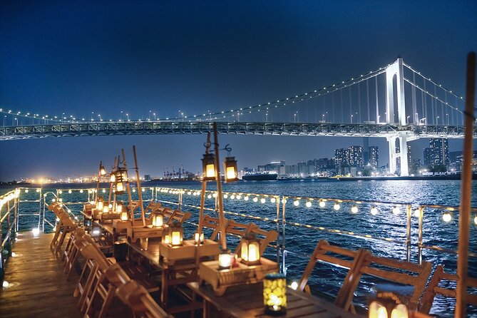 Tokyo Bay Yakatabune Dinner/Day Cruise with Japan Show and Drinks - Rainbow Bridge and Tokyo Bay night views