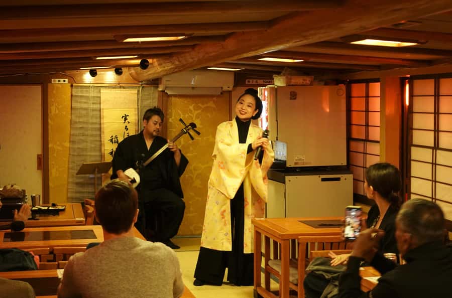 Tokyo: Yakatabune Dinner Cruise with Japanese Show & Drinks - Sukiyaki, soft drinks, and a generous meal