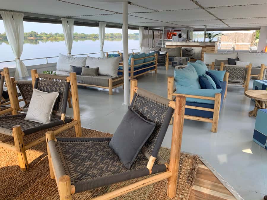 Victoria Falls: Sunset Cruise and Dinner at The Eatery - Sunset colors, river wildlife, and African music