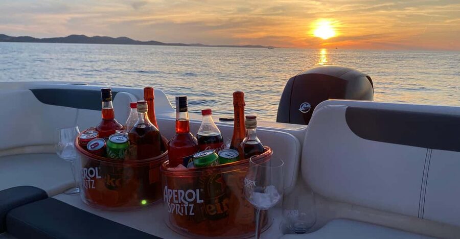 Zadar: Golden Hour Cruise RIB Tour Island Dinner Stop & Swim - The RIB ride to Frnaža Bay